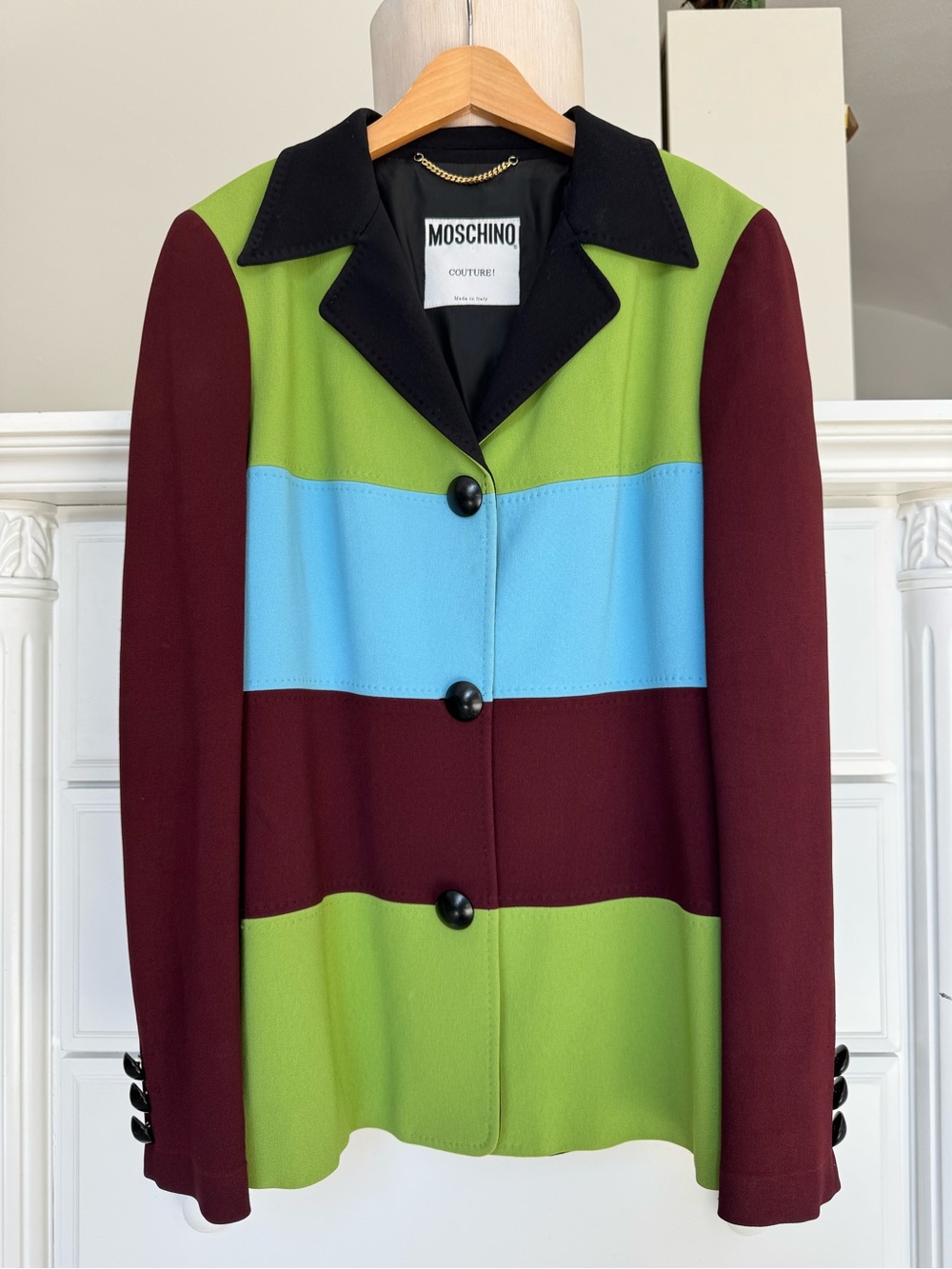 Moschino Couture Vintage Colorblock Blazer Made in Italy